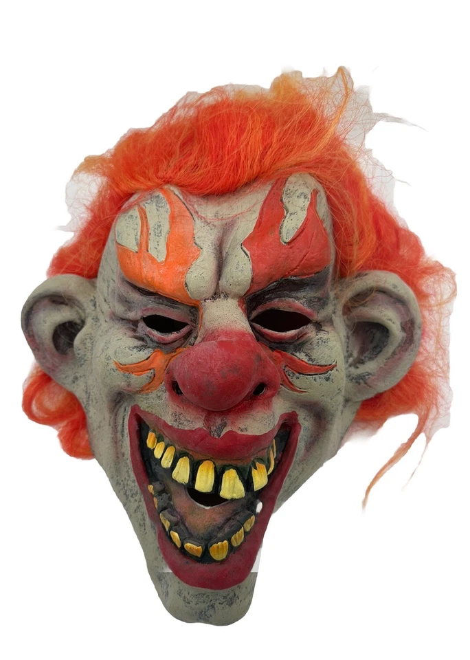 Creepy Evil Scary Halloween Clown Mask Rubber Latex Horror - Image 1 of 4