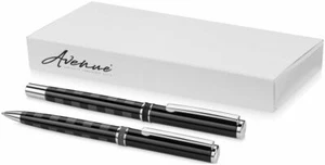 Exklusives Schreibset 2 x Kuli Kugelschreiber Kulli Premium Metall schwarz grau - Bild 1 von 1