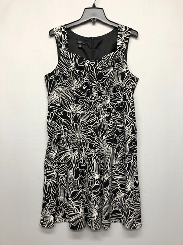 Alyx abito floreale da donna senza maniche misto poliestere taglia 18 nero B265 27