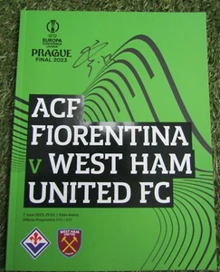 Said Benrahma Firmado a Mano Europa Conferencia Liga Final 2023 Programa West Ham - Imagen 1 de 2