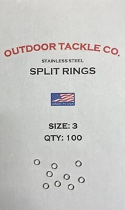 Edelstahl Split Ringe - Größe 3 - 100 Stück - Made in USA - Bild 1 von 1