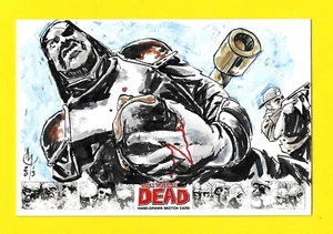 2013 The Walking Dead Comic Book Set 2 Oversized 1/1 Sketch by Clayton McCormack - Picture 1 of 3