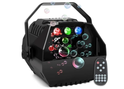 Máquina de burbujas con 3 luces LED control remoto, 8000+ burbujas por minuto Foto 1 de 4