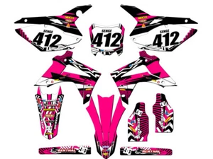 2014-2017 CRF 250 R MAYHEM Pink Senge Graphics Kit Compatible with Honda - Picture 1 of 10