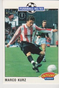 Panini Fussball 92-93 Action Cards #168 Marco Kurz 1.FC Nurnberg
