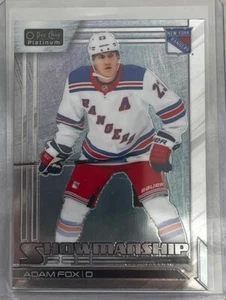 Adam Fox 2023-24 O-Pee-Chee Platinum Showmanship NHL Card #S19 Rangers - Picture 1 of 2