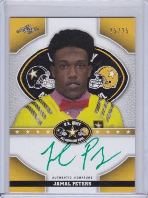 Jamal Peters 2015 Leaf US Army All-American Bowl Autograph 25/25 - Image 1 of 2