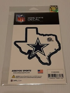 Official DALLAS COWBOYS NFL Home State Auto Sticker Window Vinyl Decal - Picture 1 of 8