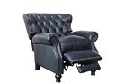 NEW Barcalounger Presidential II Shoreham Blue Leather Manual Recliner Chair