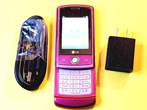 *ROGERS CHATR ONLY* PINK LG SHINE TU720 GSM METALLIC SLIDER 2G CELL PHONE RARE - Picture 1 of 9