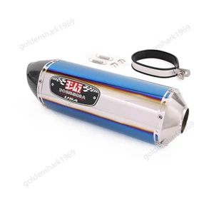 Tubo silenciador de escape universal 51 mm puntas silenciadoras azules escape de acero inoxidable - Imagen 1 de 4