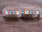 Navajo Indian Hand Beaded Hair Comb Set by Cleveland