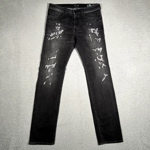 Diesel Jeans Mens 30x32 Black Buster Slim Tapered Distressed Denim Casual Preppy - Picture 1 of 19