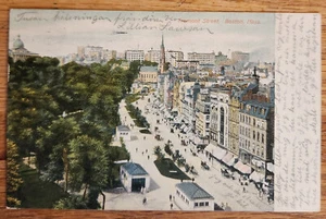 Vista aérea Fremont Street Boston Massachusetts MA 1906 S. Langsdorf postal PC - Imagen 1 de 1