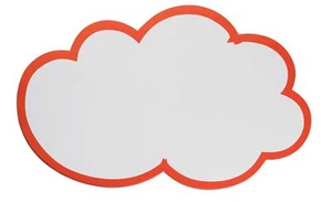 Franken Moderationskarten, Wolke, 230 x 140 mm, Altpapier, 20 Stück, weiß/rot - Bild 1 von 4