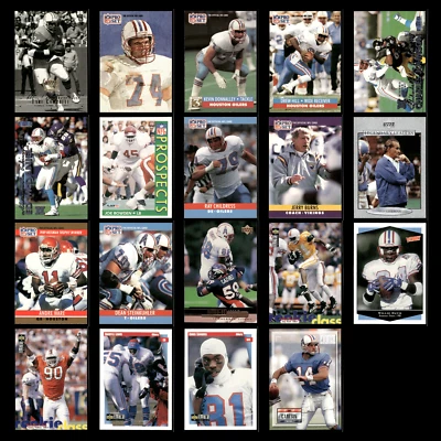 Houston Oilers Lot 19 Football Cards Upper Deck Century Legends Earl Campbell NM - Image 1 of 4
