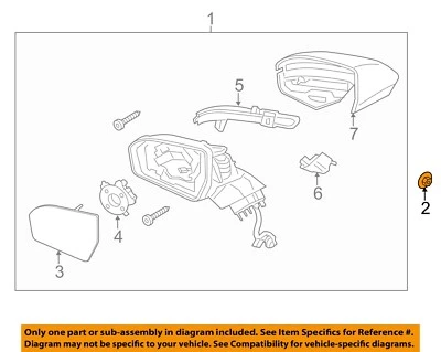 Espejos retrovisores exteriores puerta delantera aviador Ford OEM 10-23 - conjunto de espejos tuerca W710771S442 Foto 1 de 2