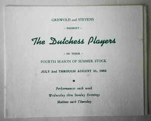 1952 CECILWOOD THEATRE Fishkill NY Summer Stock Program - Picture 1 of 5