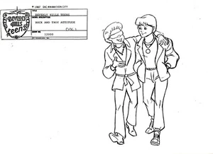 Beverly Hills Teens 1987 Production Studio Copy BUCK & TROY Model Sheet Page DiC - Picture 1 of 3