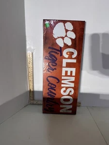 NCAA Clemson University 9x18 Rectangular Canvas Wall Art New Ready To Hang - Picture 1 of 3