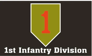 1ST INFANTRY DIVISION 3X5 FLAG. 1-SIDED FLAG. ARMY OFFICIALLY LICENSED - Picture 1 of 1