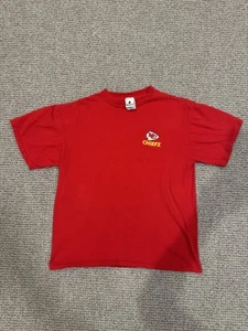 VINTAGE Riddell Tultex NFL Kansas City Chiefs Red Shirt Size L - Picture 1 of 10