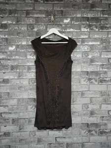 AllSaints Spitalfields Quilted Lace Up Dress UK 8 Hand Dyed Grunge Steampunk - Bild 1 von 10