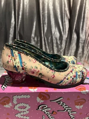 Irregular Choice Size 6 Patchwork “Patty” Low Court Ombre Perspex Heels - Image 1 of 4
