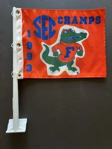 Vintage Florida Gators Car Truck Window Flag - New 11.5x15 1993 SEC Champions - Picture 1 of 3