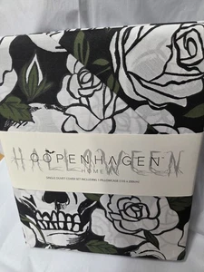 Copenhagen Home Single Duvet Skulls Roses Duvet Cover Pillowcase Halloween NEXT - Picture 1 of 22