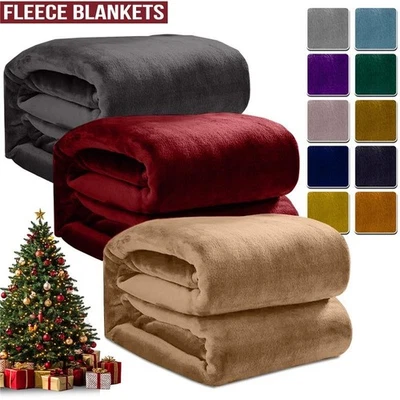 Luxury Thick Mink Blanket Large Faux Fur Fleece Sofa Bed Throw Couch Warm Soft - Image 1 of 4