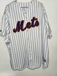 Majestic New York Mets Carlos Beltran Trikot Herren Gr. 2XL weiß Nadelstreifen - Bild 1 von 6
