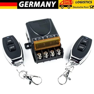 2x Funk Ein Ausschalter Fernbedienung 30A 220V AC Lichtschalter Sender Schalter - Bild 1 von 12