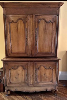 18th C Country French Provincial Louis XV Four Door Buffet Sideboard Server - Image 1 of 4