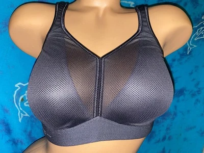 Sujetador deportivo Anita 5544 gris pizarra oscuro control de aire Deltapad soporte máximo 34D Foto 1 de 4