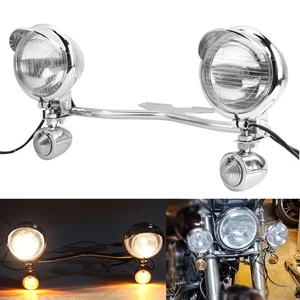 Fog Passing Turn Signal Lights Bar For Honda Shadow VT VT1100 VT750 VT600 VF750 - Bild 1 von 10