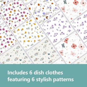 6PZ Panno Pulizia Riutilizzabile Super Assorbente Asciugatura Rapida per Cucina e Bagno - Foto 1 di 9