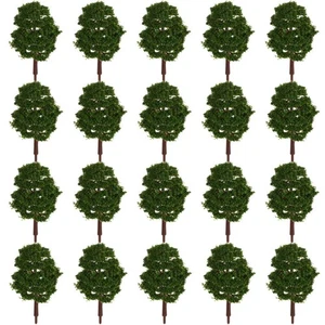 20 Pcs 9 CM Green Plastic Scenery Landscape Architectural Model Trees - Picture 1 of 12