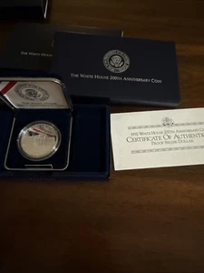 1992 White House 200th Anniversary Coin Proof Silver Dollar - Picture 1 of 2