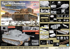 Dragon 1/35 Scale WW2 German SD.KFZ.181 PZ.KPFW.VI AUSF E Tiger Tank Model Kit - Bild 1 von 4