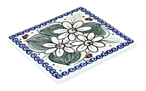 Azulejo Ladybug de cerámica polaca rosa azul - Imagen 1 de 1