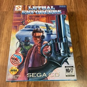 Lethal Enforcers Authentic Sega CD Box and Insert Tray & Freeze Card Only 