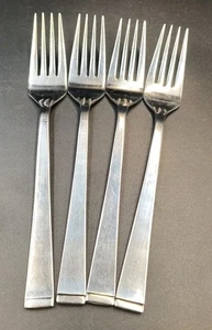 Set of 4 Retroneu MAXIMA pattern 18/8  stainless salad forks 6 5/8" Korea  - Picture 1 of 8