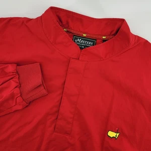 Masters Collection Size XL Pullover Golf Windbreaker Jacket Red Masters Logo - Picture 1 of 9
