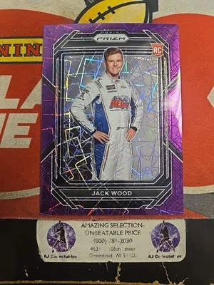 2023 Panini Prizm Nascar Racing Jack Wood /199 Rookie Purple Lazer Velocity #56 - Image 1 of 3