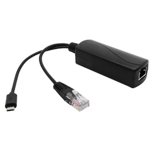 Micro USB 48V to 5V Splitter 2A PoE Power Over Ethernet Adapter Connector Kit - Photo 1/6