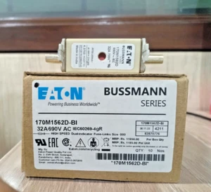 LOTE DE 5 PIEZAS - Eaton/Bussmann 170M1562D Fusible-link, Fusible de alta velocidad, 32A, CA 690V - Nuevo - Imagen 1 de 8