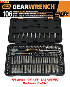 GEARWRENCH - 106 pieces - Mechanic's Tool Set 1/4" / 3/8" - SAE / METRIC- NEW