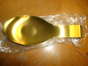 Riposo cucchiaio oro acciaio inox, lungo circa 9"" e largo 4"" per cucchiai grandi - Foto 1 di 3