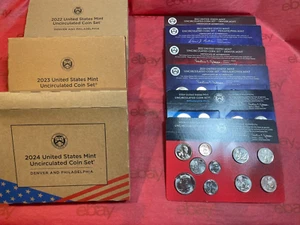 2022 2023 2024 United States Mint Uncirculated Coin Sets Women's Quarters - Picture 1 of 4